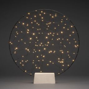Konstsmide kerstverlichting - dromenvanger met 4 standen dimmer - 60 x 5 x 64 cm - mat zwart