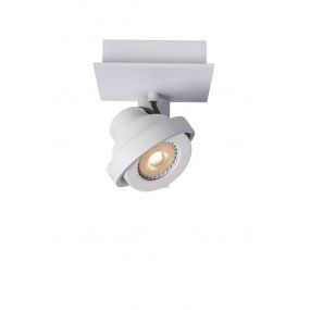 Lucide Landa - opbouwspot - 11,5 x 11,5 x 12,5 cm - 5W dimbare LED incl. - dim to warm - wit