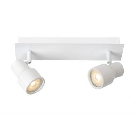  Lucide Sirene-led - opbouwspot - 28 x 8 x 14 cm - 2 x 4,5W dimbare LED incl. - IP44 - wit