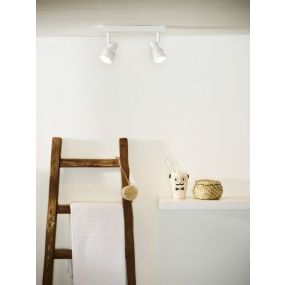  Lucide Sirene-led - opbouwspot - 28 x 8 x 14 cm - 2 x 4,5W dimbare LED incl. - IP44 - wit