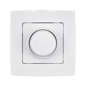 Elmark City - LED enkelpolige draaiknopdimmer - 3 tot 300 watt LED - wit