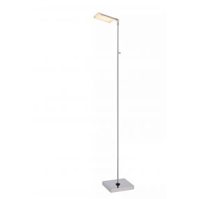 Lucide Aaron - vloerlamp - 20 x 20 x 134 cm - 10W dim to warm LED incl. - chroom 