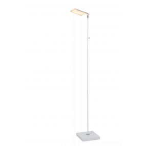 Lucide Aaron - vloerlamp - 20 x 20 x 134 cm - 10W dim to warm LED incl. - wit  