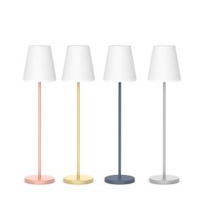 New Garden Lola slim 120 - oplaadbare vloerlamp met zonnepaneel - Ø26 x 119 cm - 4,6W dimbare LED incl. - IP65 - grijs