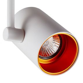 Zuma Line Tori SL 1 - spot met opbouw- en inbouwrozet - 21 x 13 x 8 cm - wit en oranje-goud