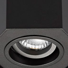 Zuma Line Polygon CL R - opbouwspot 1L - 12 x 12 cm - zwart (laatste stuks!)