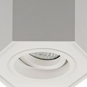 Zuma Line Polygon CL R - opbouwspot 1L - 12 x 12 cm - wit (laatste stuks!)
