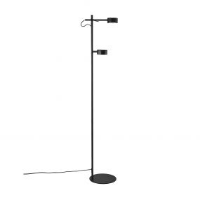 Nordlux Clyde - staanlamp - 138 cm - 3 stappen dimmer - 2 x 5,5W LED incl. - zwart