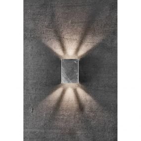 Nordlux Fold - buiten wandverlichting - 10,6 x 4,5 x 14,9 cm - 2 x 3,5W LED inc. - IP54 - gegalvaniseerd staal