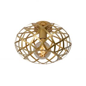 Lucide Wolfram - plafondverlichting - Ø 30 x 20 cm - mat goud