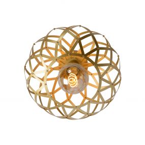 Lucide Wolfram - plafondverlichting - Ø 30 x 20 cm - mat goud