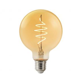 Nordlux Smart LED lamp - slimme verlichting -  Ø 9,5 x 13,7 cm - E27 - 4,7W - dimfunctie  via app - amber