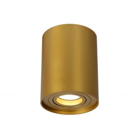 Lucide Tube - opbouwspot 1L - Ø 9,6 x 12,5 cm - mat goud