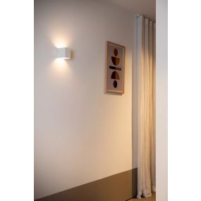 Lucide Vertigo - oplaadbare wandlamp met sensor - 10 x 10 x 10 cm - 6W dimbare LED incl. - IP54 - wit