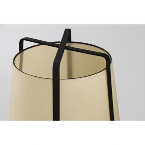 Faro Akane - tafellamp - Ø 28 x 35 cm - beige en zwart