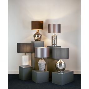 Searchlight - tafellamp - Ø 35 x 52,5 cm - grijs