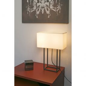 Faro Vesper - tafellamp - 40 x 20 x 60 cm - bruin en beige
