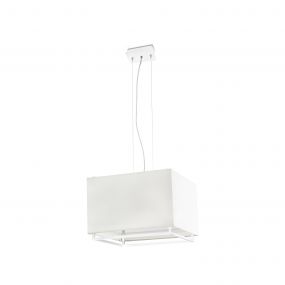 Faro Vesper - hanglamp - 40 x 40 x 28 cm - beige en wit