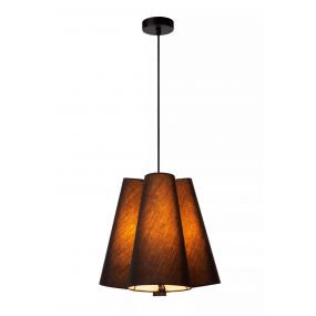 Lucide Gregory - hanglamp - Ø 34,3 x 165 cm - zwart 
