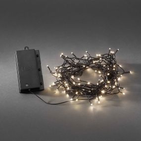 Konstsmide kerstverlichting - Micro LED licht set op batterijen - 1240 cm - IP44 - zwart