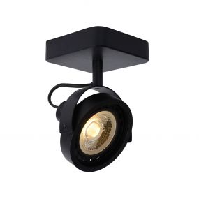 Lucide Tala LED - opbouwspot 1L - 12 x 12 x 20 cm - 12W dimbare LED incl. - zwart