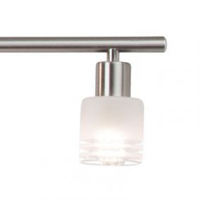 Brilliant Lea - hanglamp - 90 x 160 cm - 5 x 3W LED incl. - satijn chroom