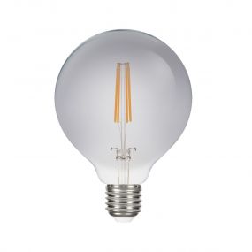 VK Lighting filament lamp - Ø 9,5 x 13,2 cm - E27 - 8W dimbaar - 2700K - gerookt