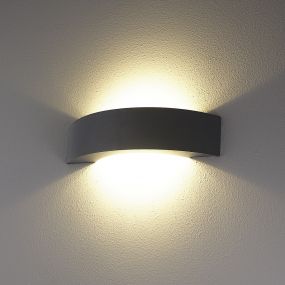VK Lighting Lavi - buiten wandverlichting - 36 x 9,5 x 9,3 cm - 9W LED incl. - IP54 - antraciet