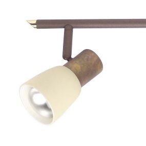 Brilliant Luca 3 - opbouwspot - 60 x 8,5 x 19 cm - oud koper