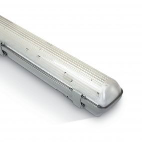 ONE Light Range For T8 LED Tubes - 126,5 x 8 x 7 cm - IP65 - grijs