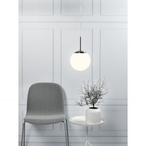 Nordlux Cafe - hanglamp - Ø 15 x 209 cm - opaal wit