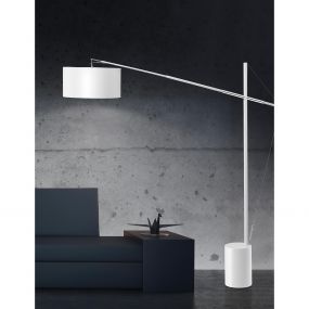 Nova Luce Traccia - staanlamp - 165 cm - wit