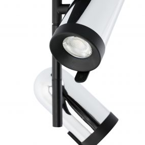 Faro Orleans - opbouwspot 2L - Ø 11,2 x 31 x 11,8 cm - chroom en zwart