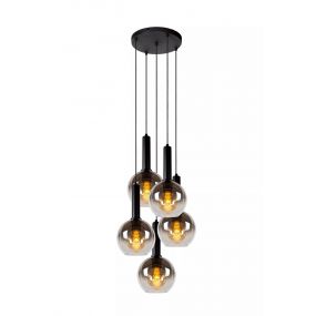 Lucide Marius - hanglamp - Ø 55 x 150 cm - gerookt zwart