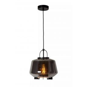 Lucide Siska - hanglamp - Ø 30 x 166 cm - zwart gerookt