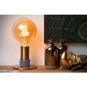 Lucide Marit - tafellamp - Ø 10 x 12 cm - satijn messing