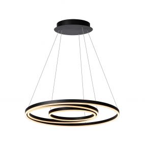 Lucide Triniti - hanglamp - Ø 80 x 135 cm - 136W dimbare LED incl. - zwart