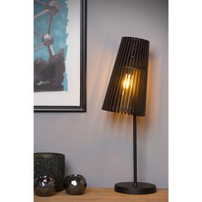 Lucide Noralie - tafellamp - 21 x 16,5 x 56 cm - zwart (laatste stuks!)