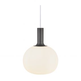 Nordlux Alton - hanglamp - Ø 25 x 333 cm - opaal wit en messing of zwart