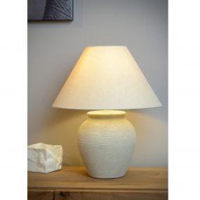 Lucide Ramzi - tafellamp -  Ø 35 x 42 cm - beige