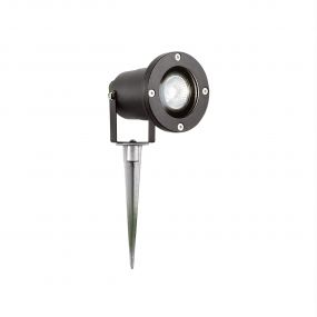Searchlight Outdoor - grondspot op piek - 10 x 29 cm - 3W LED incl. - IP44 - zwart (actie!)