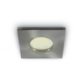 ONE Light Bathroom Range - inbouwspot - 85 x 85 mm, Ø 70 mm inbouwmaat - IP44 - geborsteld chroom 