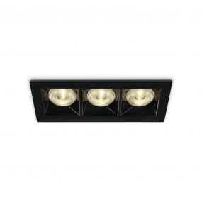ONE Light Mirror Square Boxes - inbouwspot - 130 x 54 mm, 124 x 45 mm inbouwmaat  - 12W LED incl. - zwart