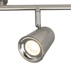 Brilliant Nifty - opbouwspot 4L - 82 x 13,5 x 14,5 cm - 4 x 4W LED incl. - satijn chroom