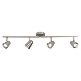 Brilliant Nifty - opbouwspot 4L - 82 x 13,5 x 14,5 cm - 4 x 4W LED incl. - satijn chroom