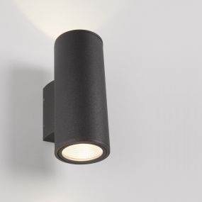 Projectlight Borat - buiten wandverlichting - 9 x 13,2 x 22 cm - 2 x 6W LED incl. - IP65 - donker grijs