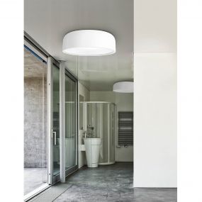 Nova Luce Perleto - plafondverlichting - Ø 48 x 15 cm - wit (stockopruiming!)