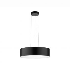 Nova Luce Finezza - hanglamp - Ø 50 x 130 cm - mat zwart