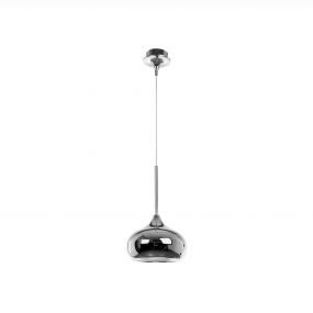 Nova Luce Cioto - hanglamp - Ø 20 x 130 cm - chroom en wit