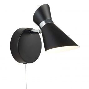 Searchlight Diablo - wandverlichting met trekschakelaar - 4W LED incl. - mat zwart